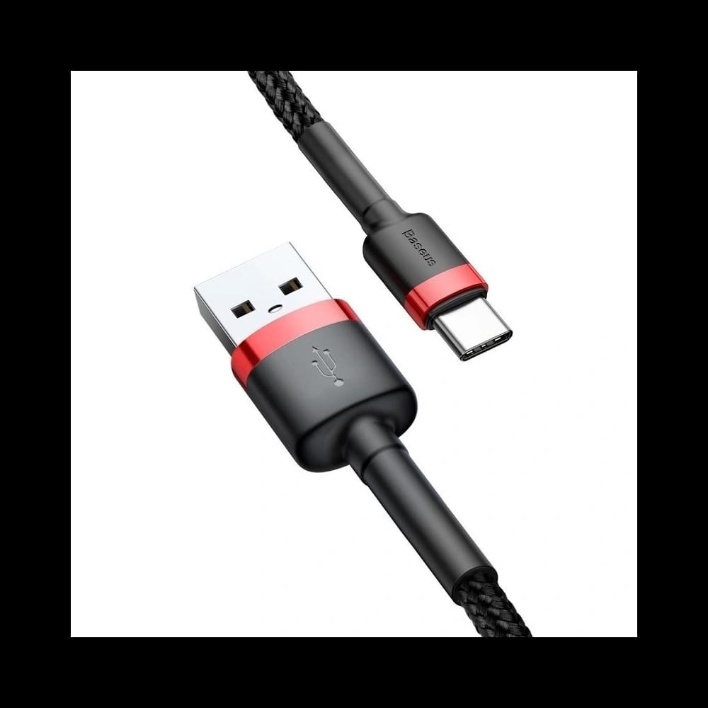 Cable USB-C Baseus Cafule 2A 3m Red&Black - 4