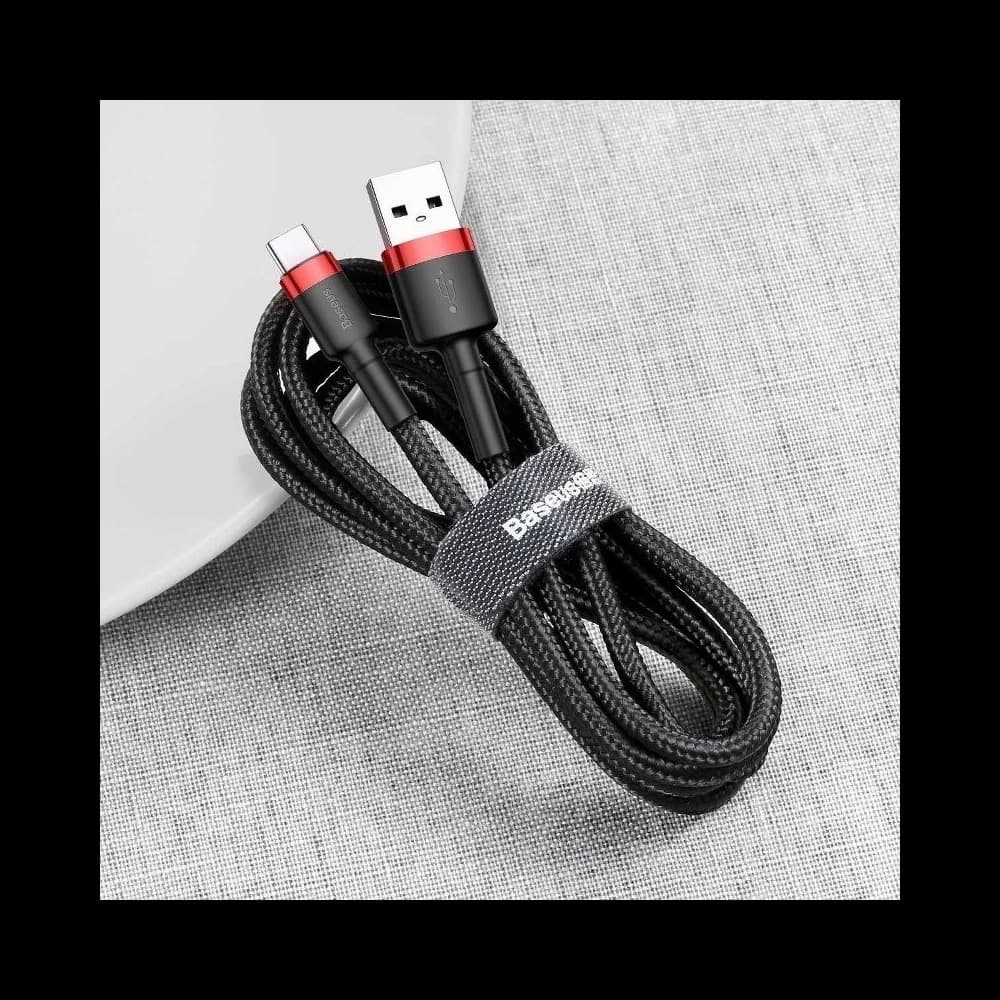 Cable USB-C Baseus Cafule 2A 3m Red&Black - 6