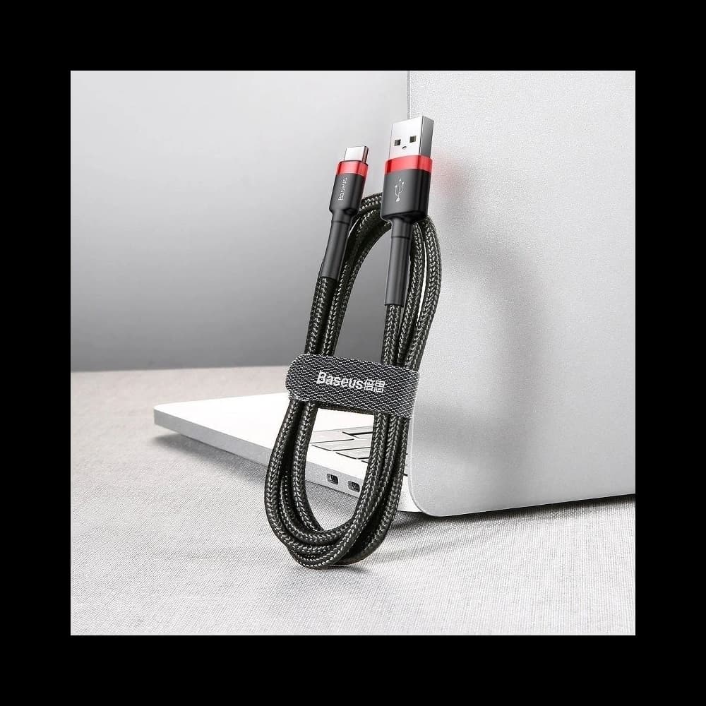 Cable USB-C Baseus Cafule 2A 3m Red&Black - 7