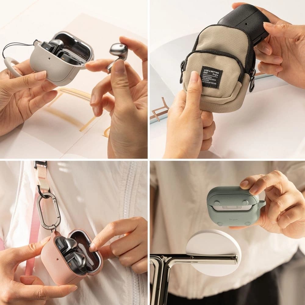 Etui Ringke Onyx Magnetic MagSafe Samsung Galaxy Buds 3 / 3 Pro Warm Grey - 7