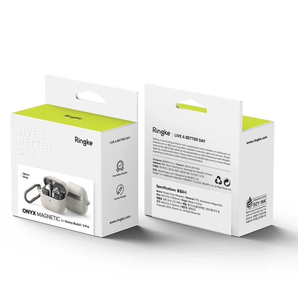 Etui Ringke Onyx Magnetic MagSafe Samsung Galaxy Buds 3 / 3 Pro Warm Grey - 8