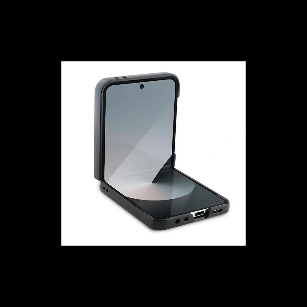 Etui Guess GUHCZF64GMGGR Samsung Galaxy Z Flip 6 / 7 FE bőr 4G fém logó fekete/black - 4