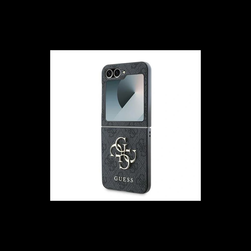 Etui Guess GUHCZF64GMGGR Samsung Galaxy Z Flip 6 / 7 FE bőr 4G fém logó fekete/black - 6