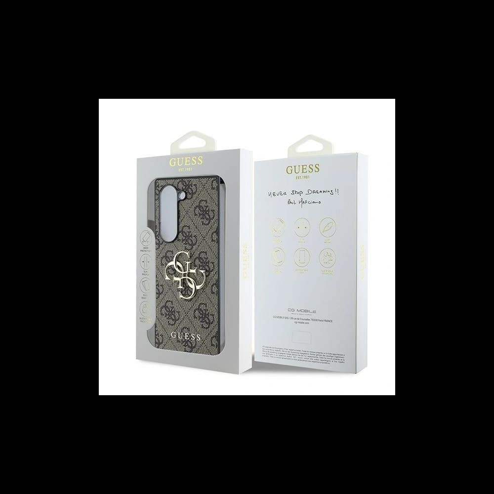 Etui Guess GUHCZFD64GMGBR Samsung Galaxy Z Fold6 Leather 4G Metal Logo hnědá - 7