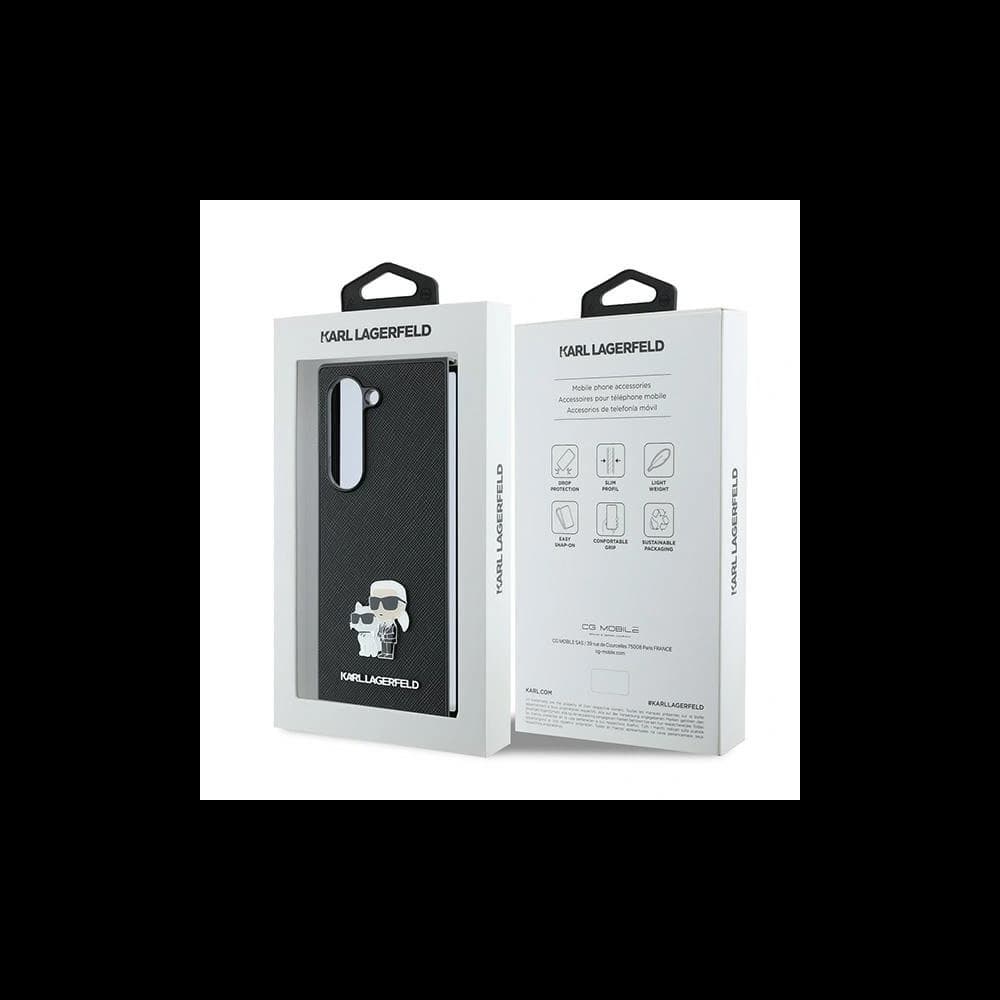 Case Karl Lagerfeld KLHCZFD6SAPKCNPK Samsung Galaxy Z Fold6 Saffiano Metal Pin black - 7