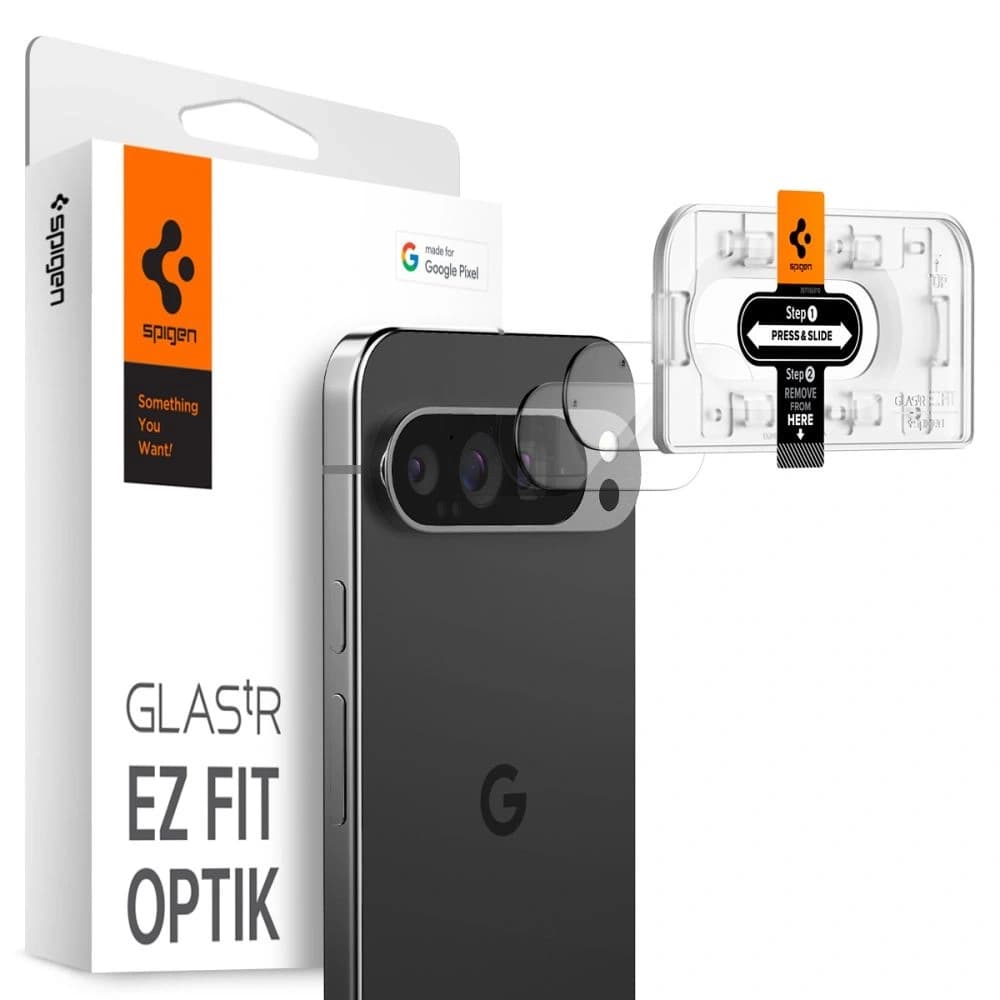 Tempered glass for the Spigen Optik.tr ez Fit Camera Protector Google Pixel 9 Pro Crystal Clear [2 PACK] - 1