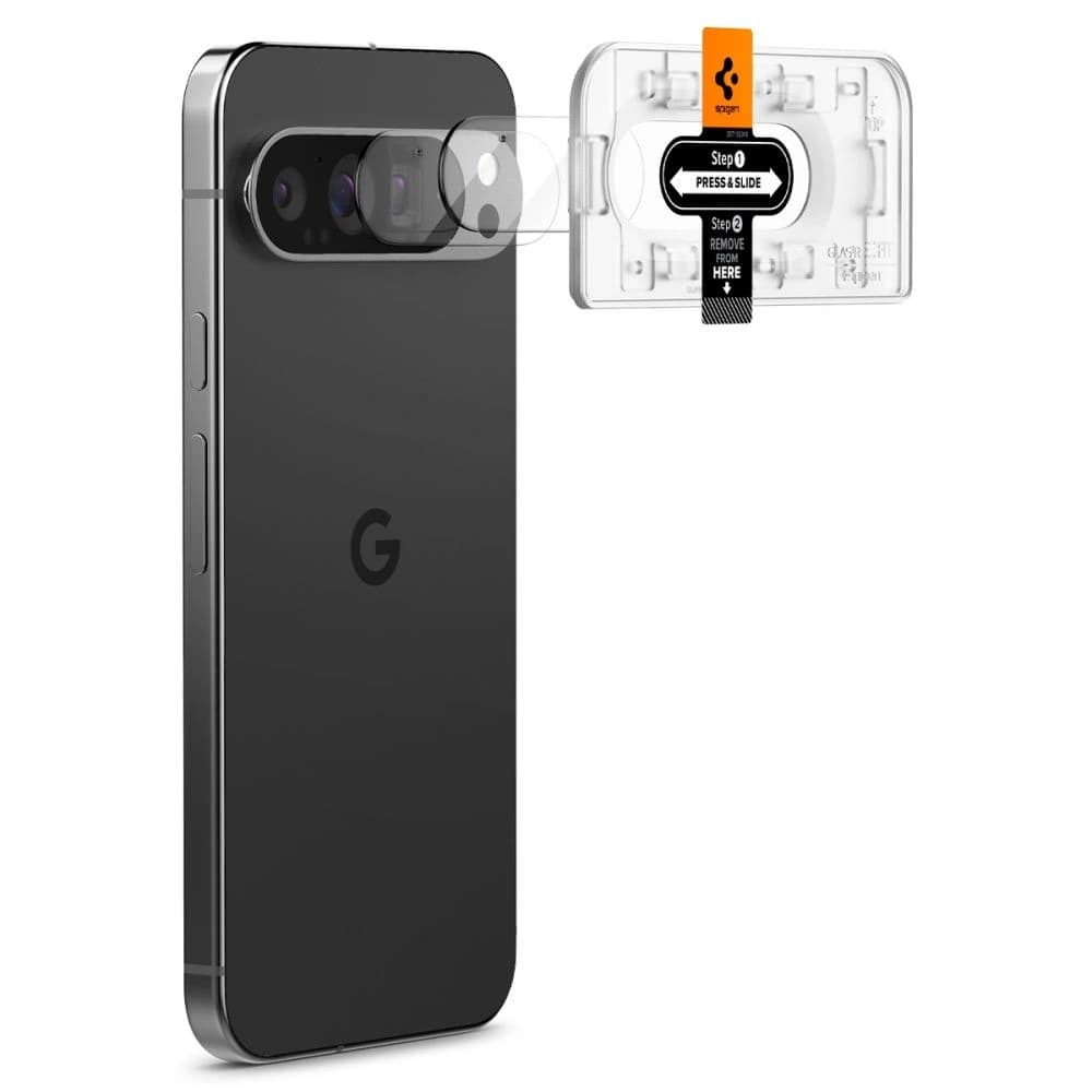 Tempered glass for the Spigen Optik.tr ez Fit Camera Protector Google Pixel 9 Pro Crystal Clear [2 PACK] - 10