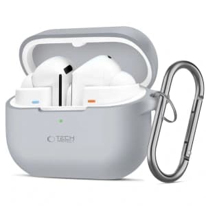 Tech-Protect Samsung Carcasă silicon cârlig Galaxy Buds 3 / 3 Pro Crayon Grey