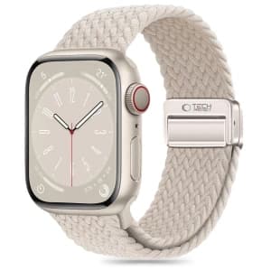 Pasek Tech-Protect Nylonmag Apple Watch 4/5/6/7/8/9/SE/10 38/40/41/42mm Titan Natural