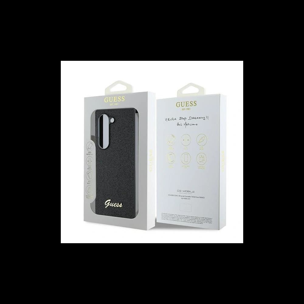 Etui Guess GUHCZFD6HGGSHK Samsung Galaxy Z Fold6 4G Glitter Script fekete - 7