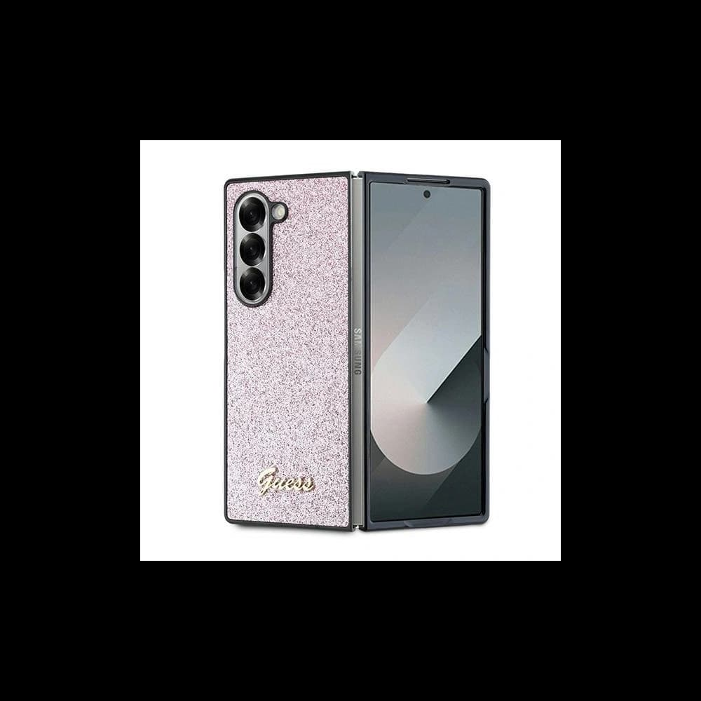 Guess Samsung Caz GUHCZFD6HGGSHP Galaxy Z Fold6 hardcase 4G Glitter Script roz - 1