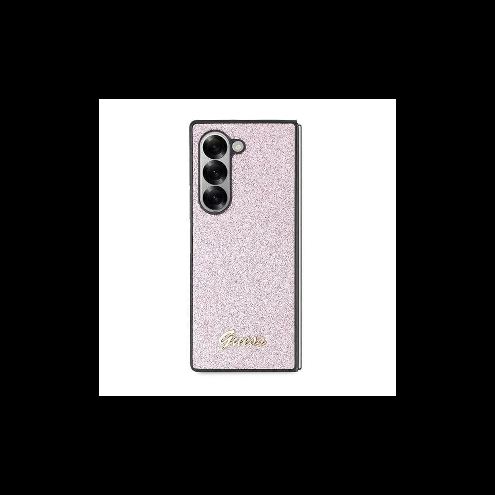 Guess Samsung Caz GUHCZFD6HGGSHP Galaxy Z Fold6 hardcase 4G Glitter Script roz - 2