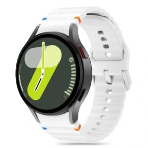 Tech-Protect Silicone Sport Strap for Samsung Galaxy Watch 4/5/5 Pro/6/7/FE White