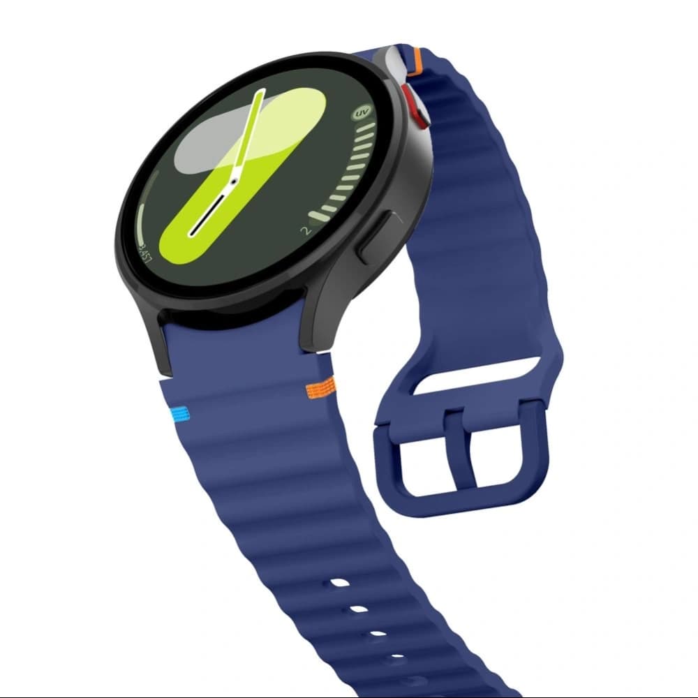 Pasek Tech-Protect Silikonový Sport Samsung Galaxy Watch 4/5/5 Pro/6/7/FE Námořnická modrá - 3