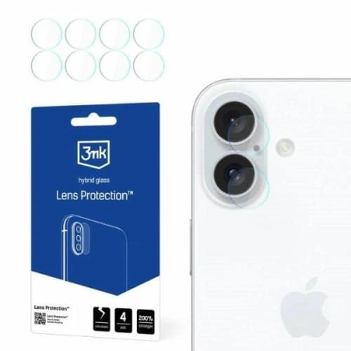 Hibrid üveg a fényképezőgép objektívhez 3MK Lens Protect Apple iPhone 16 Plus [4 PACK]