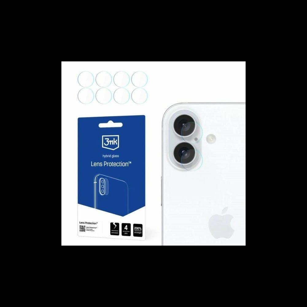 Hibrid üveg a fényképezőgép objektívhez 3MK Lens Protect Apple iPhone 16 Plus [4 PACK] - 1