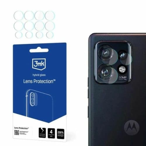 Hybrid glass for camera lens 3MK Lens Protect Motorola Edge 50 Pro [4 PACK]