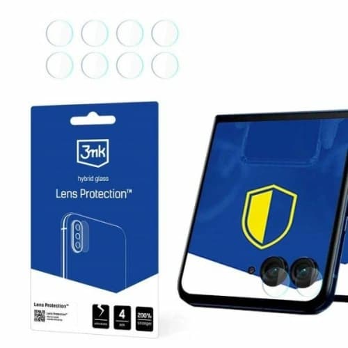 Hybridglas für das Kameraobjektiv 3MK Lens Protect Motorola Razr 50 Ultra (Vorderseite) [4 PACK]
