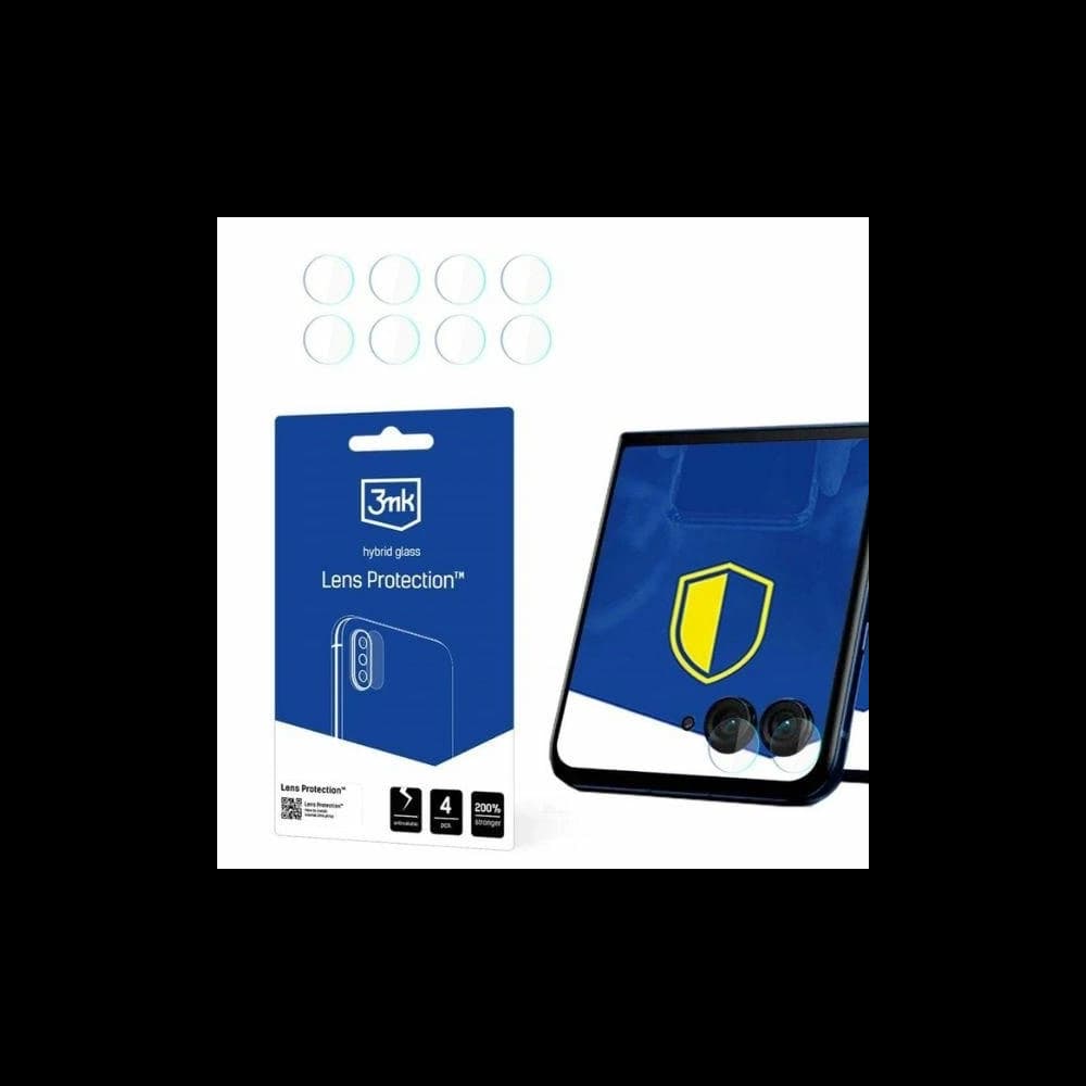 Hybrid glass for camera lens 3MK Lens Protect Motorola Razr 50 Ultra (front) [4 PACK] - 1