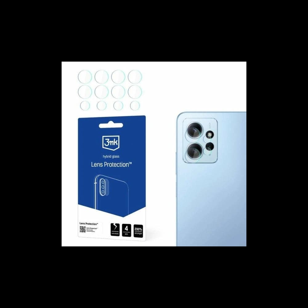 Hybriční sklo na objektiv fotoaparátu 3MK Lens Protect Xiaomi Redmi 12 [4 PACK] - 1