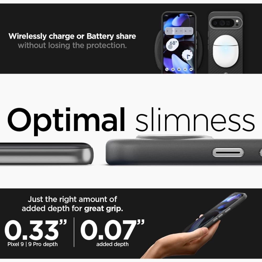 Spigen Enzo Aramid Case for Google Pixel 9 Pro XL Matte Black - 15