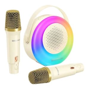 Kids karaoke set BlitzWolf BM-K10 (beige)