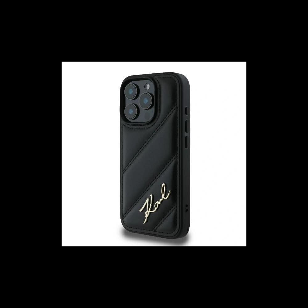 Case Karl Lagerfeld KLHCP16LPQDSMGK Apple iPhone 16 Pro hardcase Quilted Signature black - 2