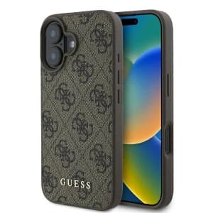 Eset Guess GUHCP16MG4GFBR Apple iPhone 16 Plus keménytok 4G Klasszikus barna
