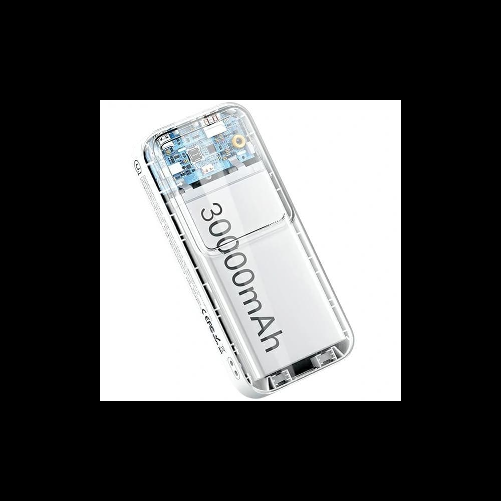 USAMS power bank with built-in USB-C + Lightning cables 30000mAh 20W PD+QC 3.0 Fast Charge X-chel Series black - 5