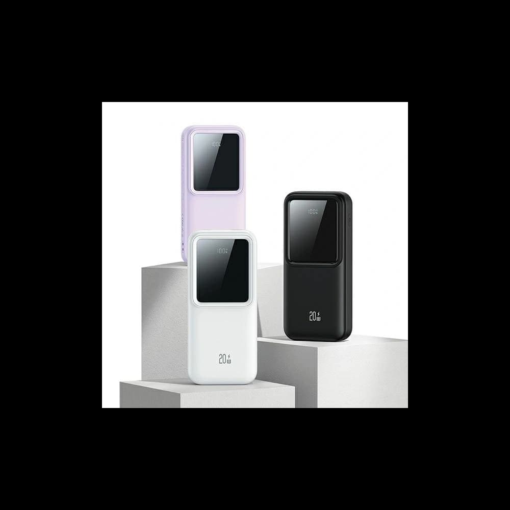 USAMS power bank with built-in USB-C + Lightning cables 30000mAh 20W PD+QC 3.0 Fast Charge X-chel Series black - 8