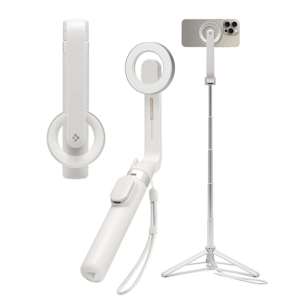 Spigen S571W MagSafe Bluetooth selfie tyč a stativ Dune Beige - 1