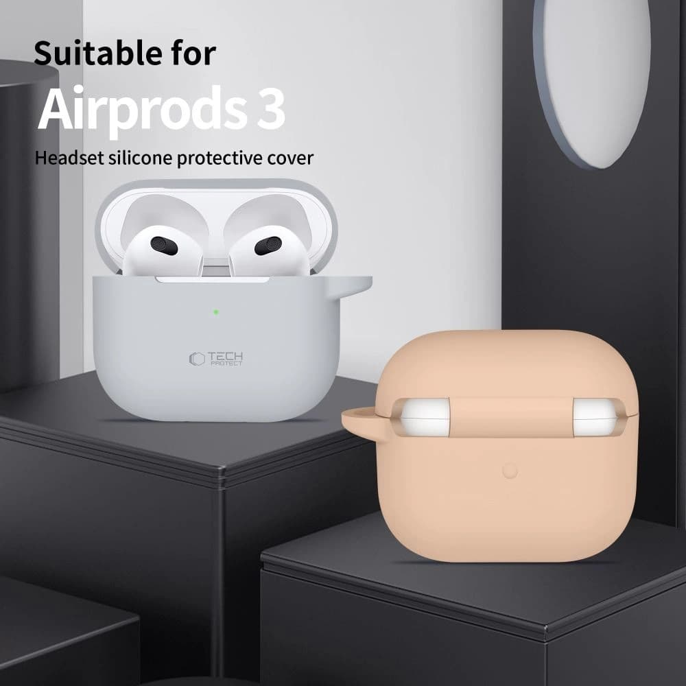 Tech-Protect Silikon-Haken für Apple Airpods 3 Caffe Latte - 4