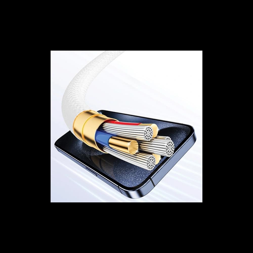 AWEI CL-219T USB-C / USB-C kabel 60W 1m kompatibilní s iPhone 15 černý - 4