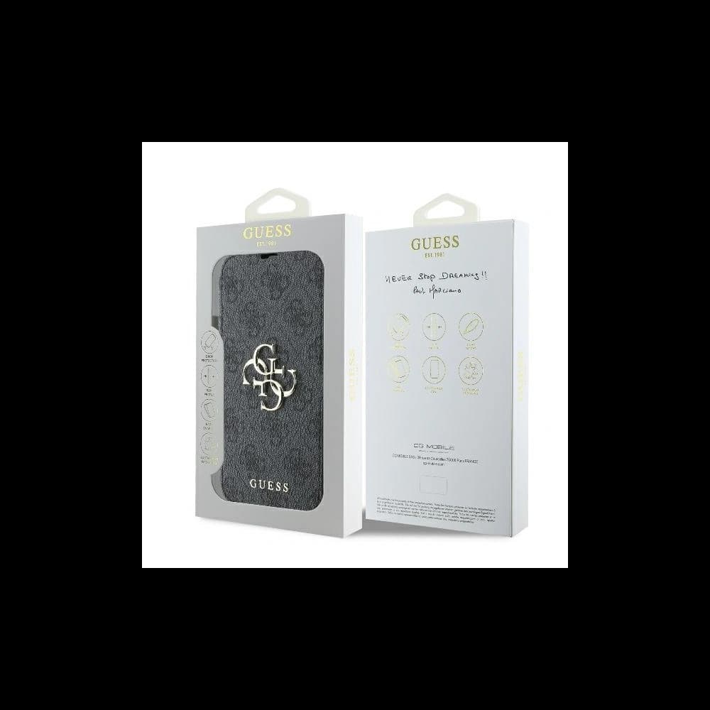 Etui Guess GUBKP16M4GMGGR Apple iPhone 16 Plus book 4G Metal Logo czarny - 8