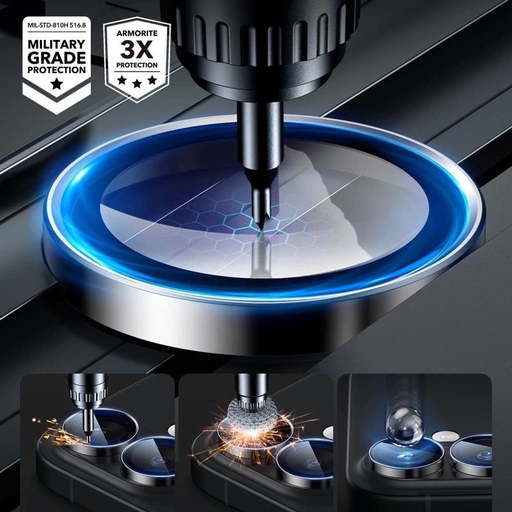 Osłona na aparat ESR Armorite Camera Protector Apple iPhone 16 / 16 Plus Black - 4