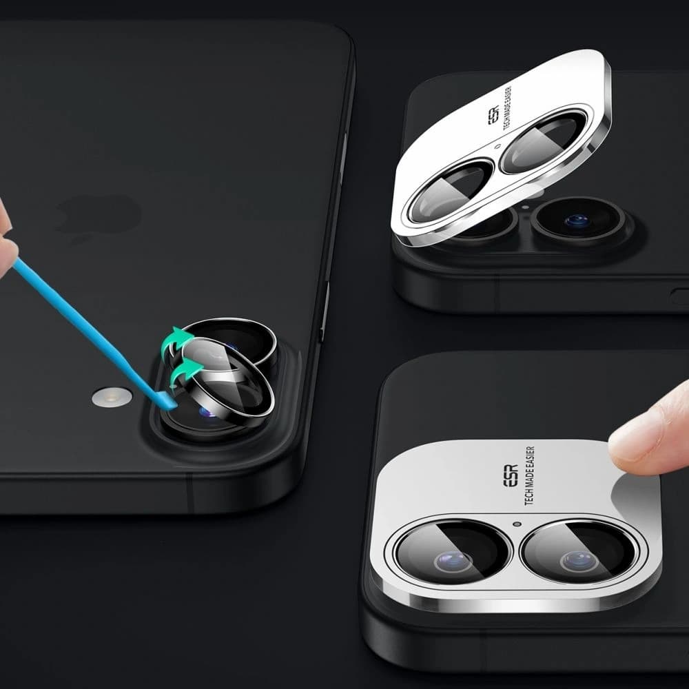 Osłona na aparat ESR Armorite Camera Protector Apple iPhone 16 / 16 Plus Black - 6