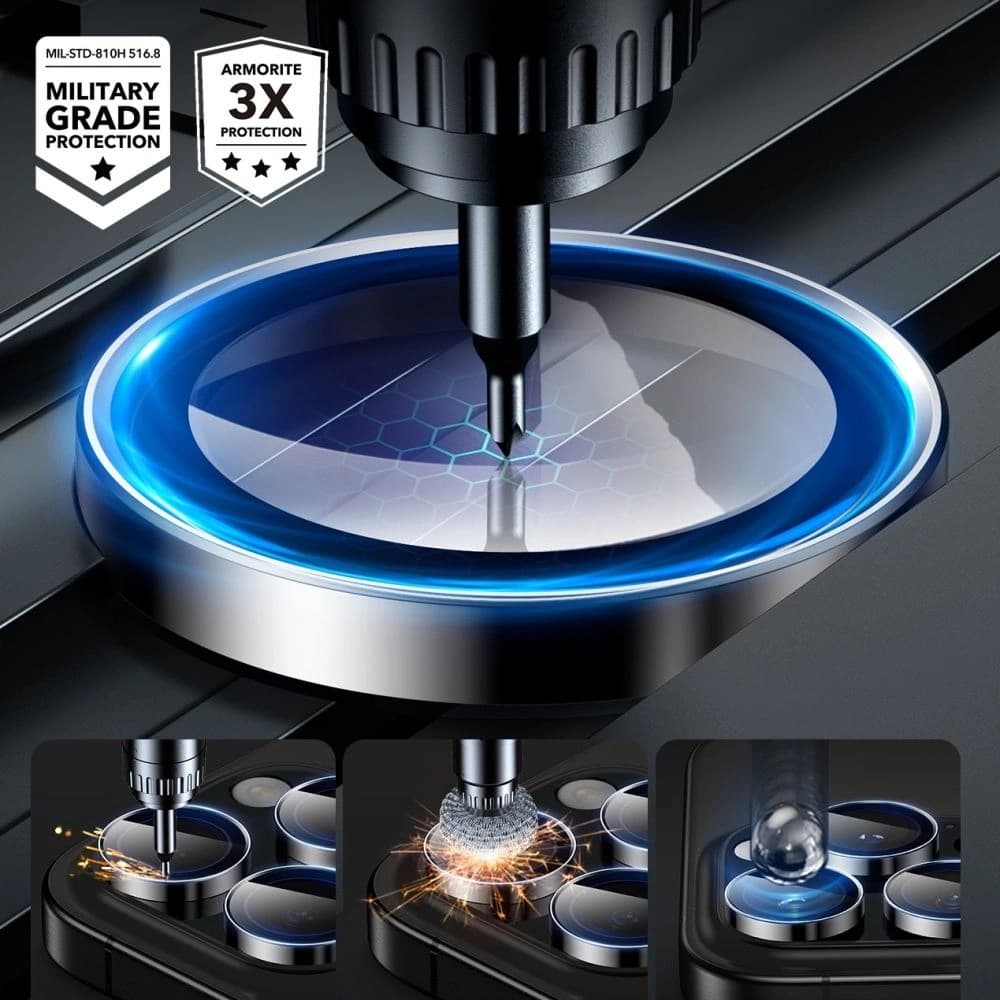 ESR Ochranný kryt kamery Armorite Apple iPhone 16 Pro / 16 Pro Max Černý - 4