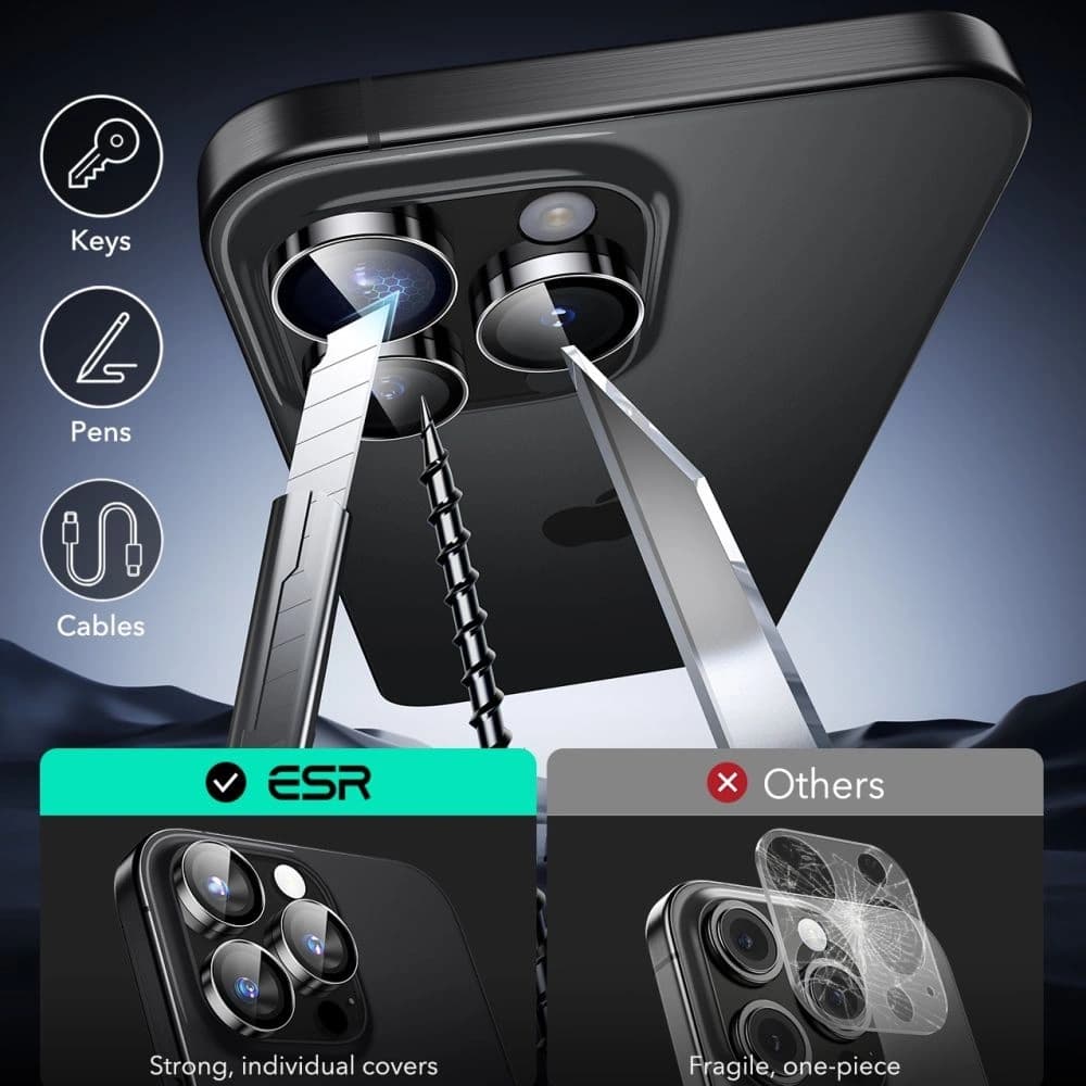 ESR Ochranný kryt kamery Armorite Apple iPhone 16 Pro / 16 Pro Max Černý - 7