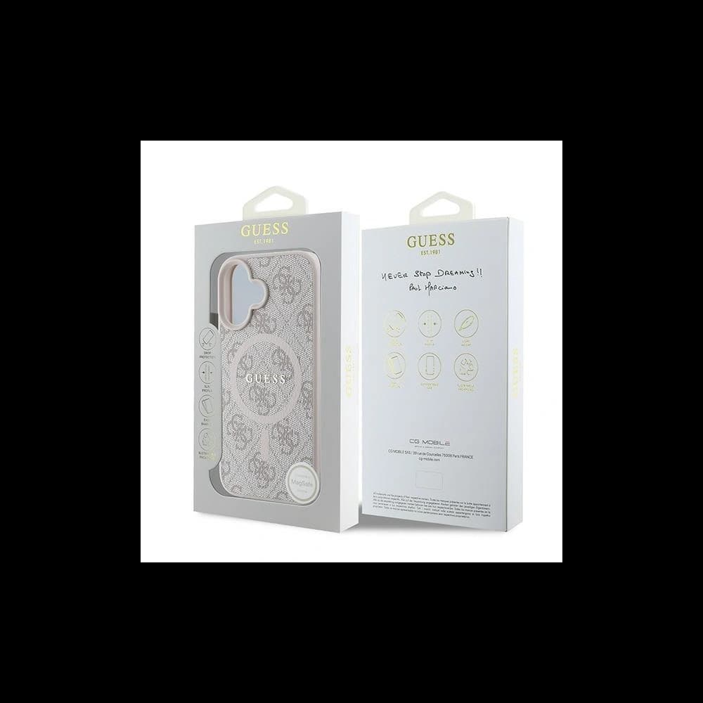 Guess GUHMP16MG4GFRP Apple iPhone 16 Plus Hartschale 4G Ring Classic Logo MagSafe pink - 8