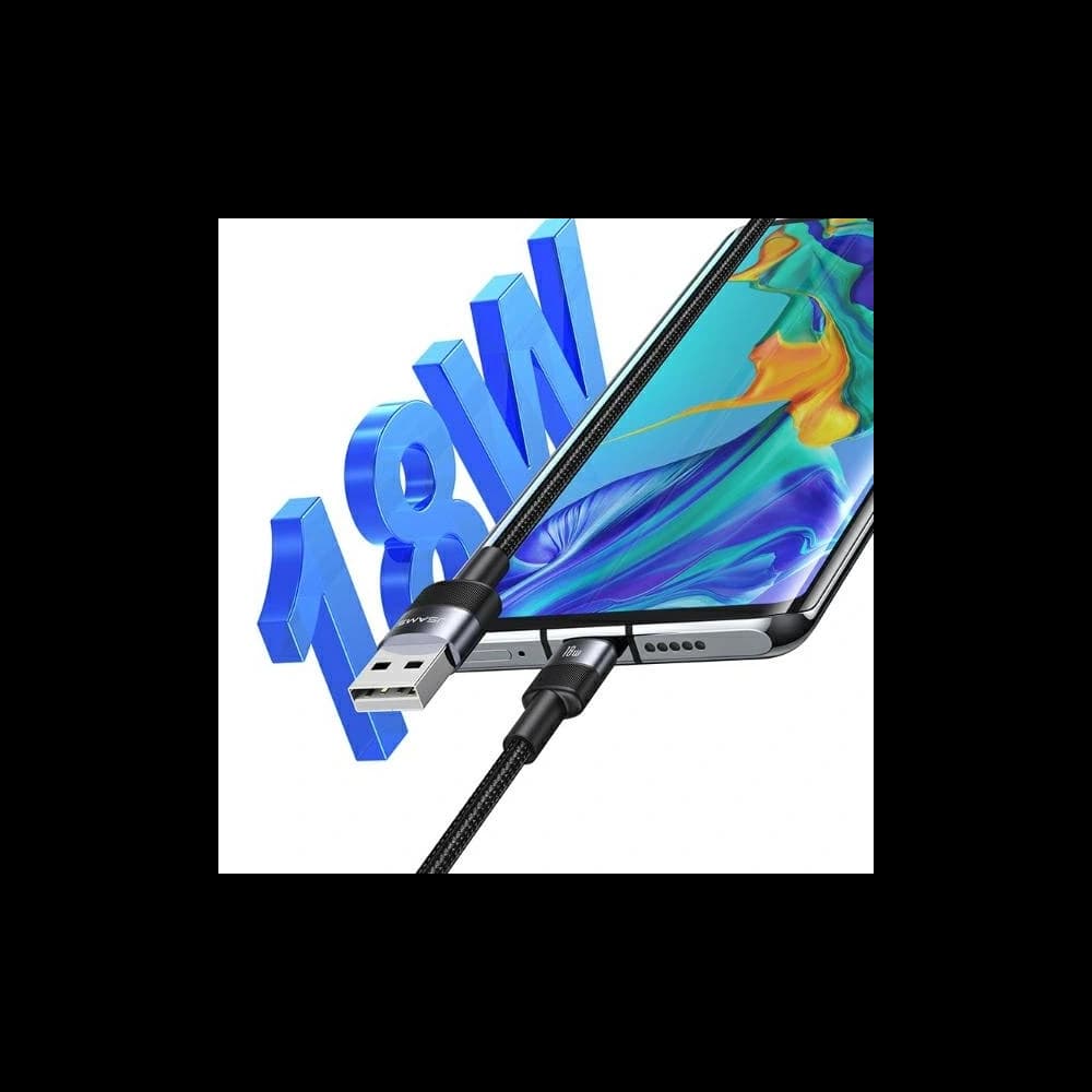 USAMS USB-A / USB-C kabel 3A 1.2m Rychlé nabíjení zázrak - 2