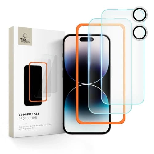 Tech-Protect Supreme Készlet Apple iPhone 16 Átlátszó [3 PACK]