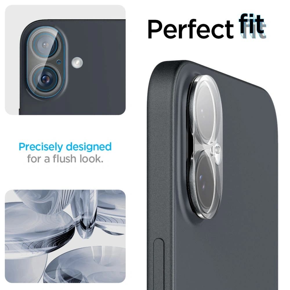 Spigen Optik.tr Ez Fit Camera Protector Apple iPhone 16 / 16 Plus Crystal Clear [2 PACK] - 11