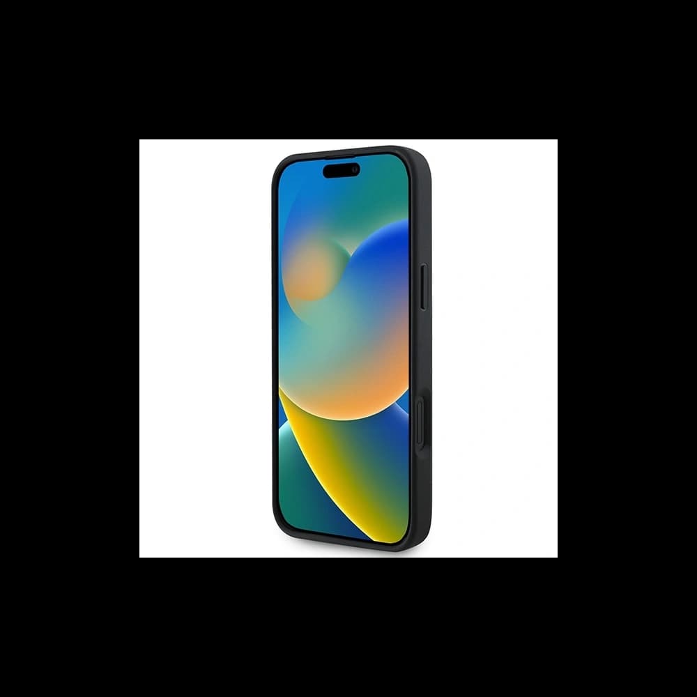 Guess GUHMP16SPSAPSMEK Apple iPhone 16 hardcase Saffiano Peony Classic Logo MagSafe black - 4