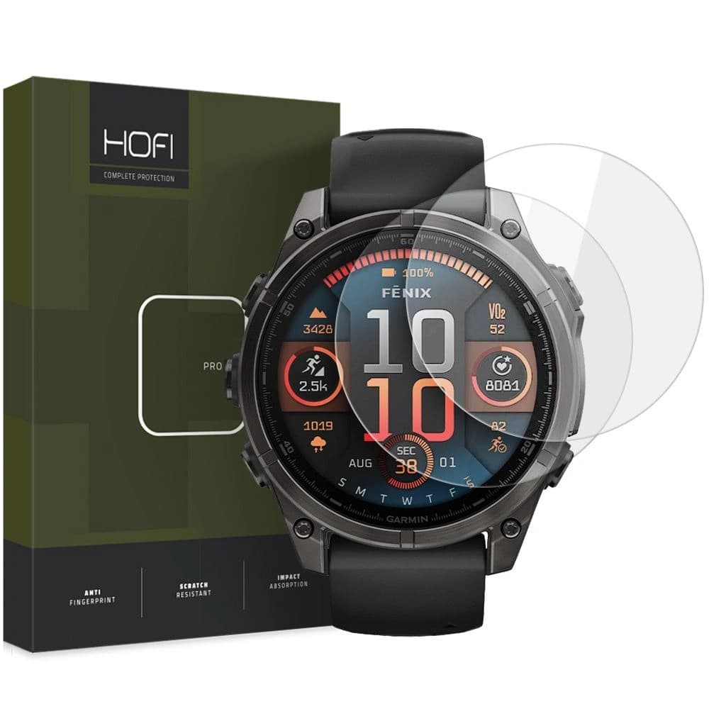 Hofi Sklo Pro+ Garmin Fenix 8 47mm Čiré [2 PAK] - 1