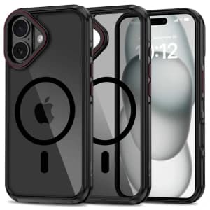 Tech-Protect MagHybrid MagSafe Apple iPhone 16 Fekete/piros