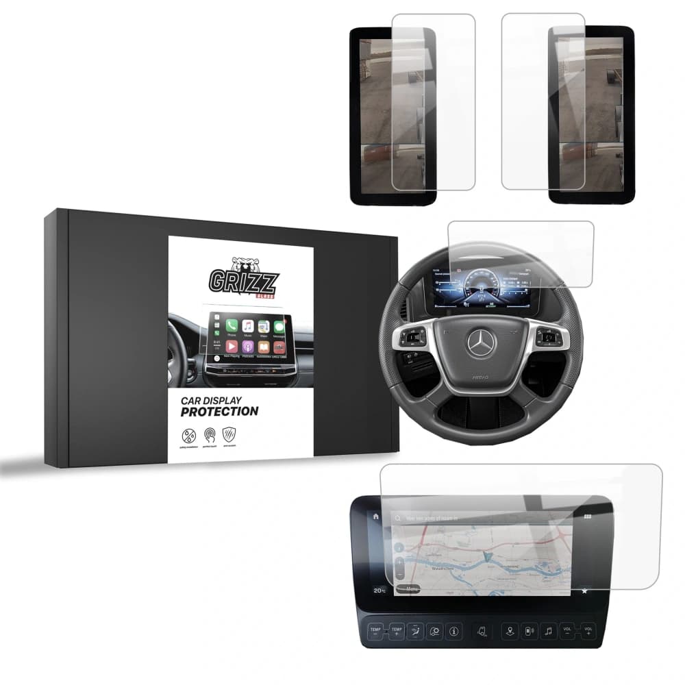 Ceramic GrizzGlass CarDisplay Protection Mercedes Actros 2019-2024 [4in1] - 1