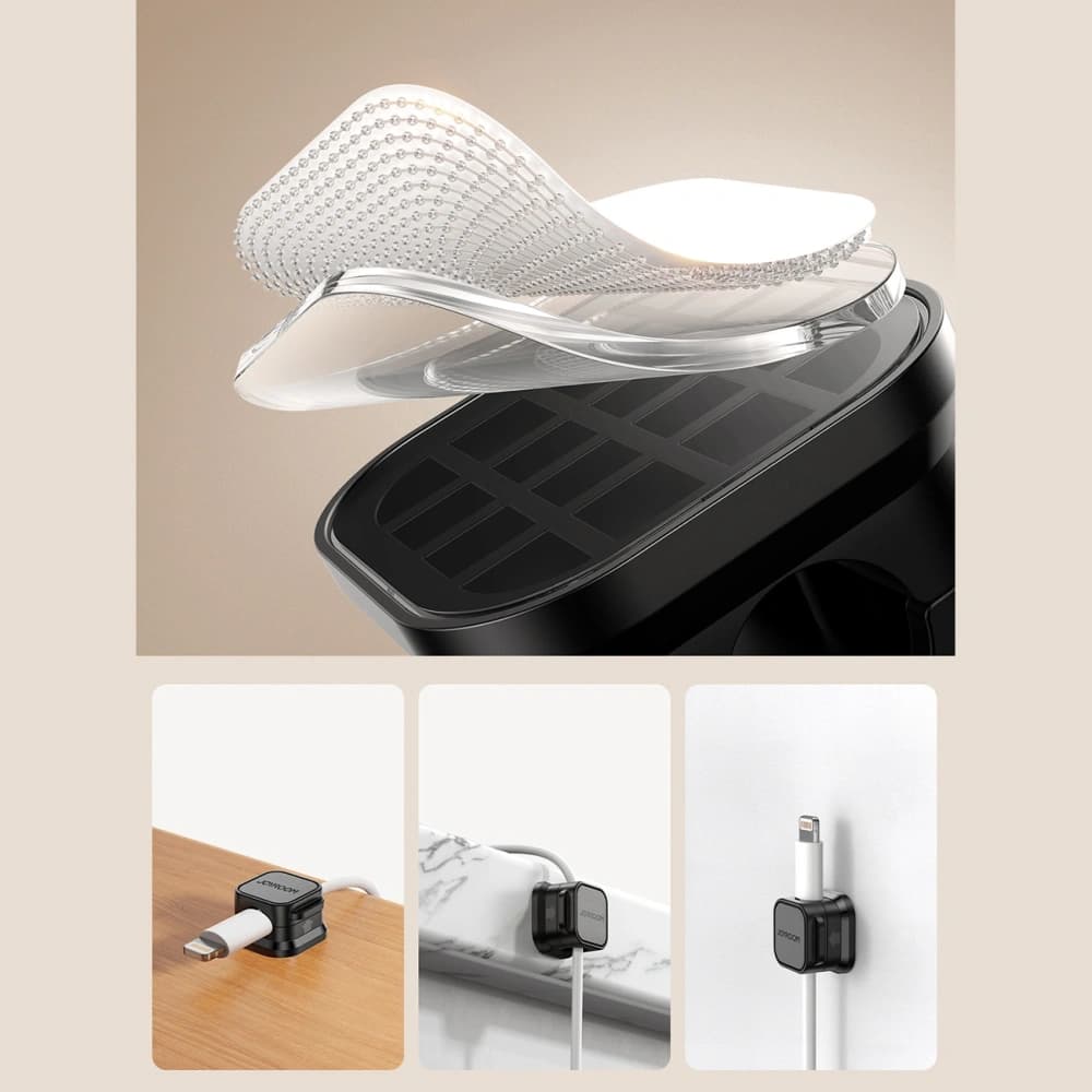 Joyroom Kabelorganisator JR-ZS368 magnetisch schwarz (6 Stück) - 9