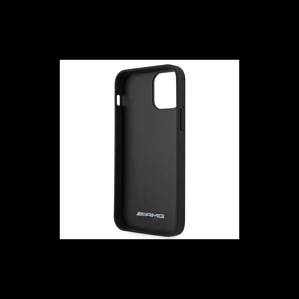 AMG AMHCP12SGSEBK Apple iPhone 12 mini hardcase Leather Debossed Lines black - 7