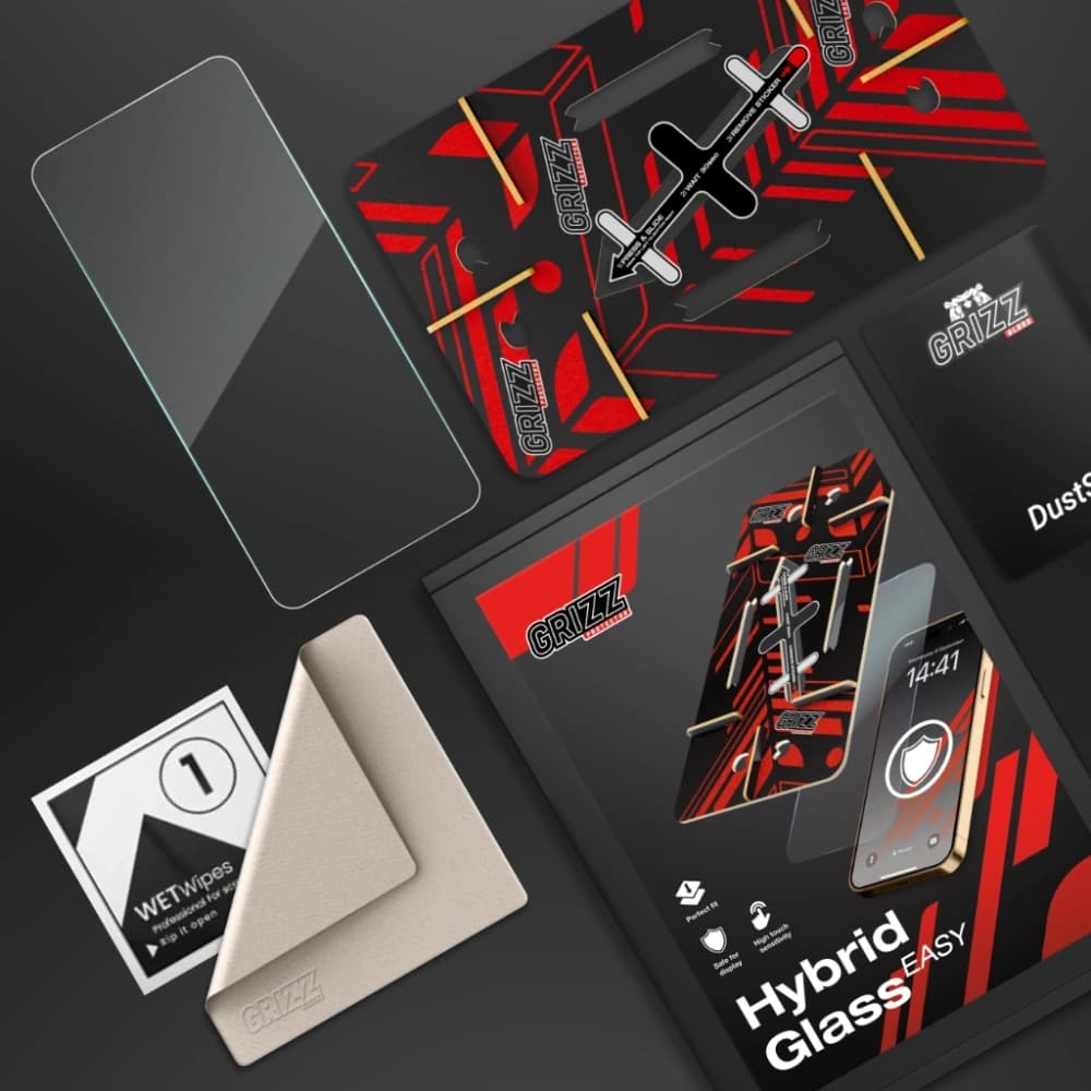 Szkło hybrydowe GrizzGlass HybridGlass Easy do Apple iPhone 16 - 10