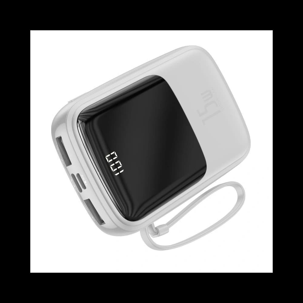 Powerbank Baseus Qpow z kablem Lightning, 10000mAh, 3A, 15W (biały) - 2